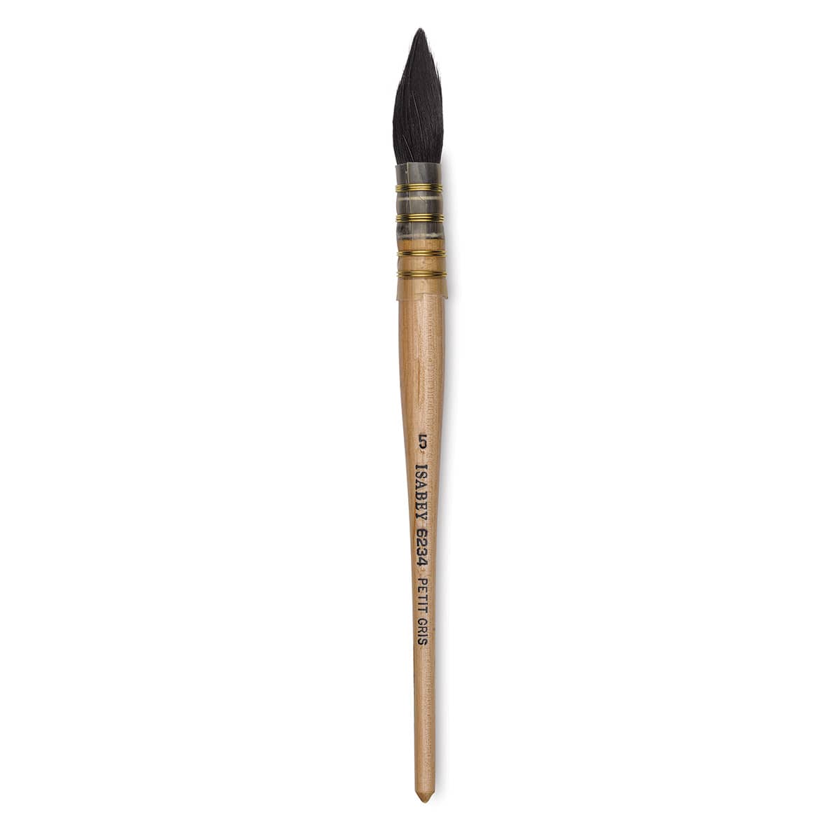 Isabey Original Siberian Blue Squirrel Brush - Quill Mop, Short Handle, Size 5