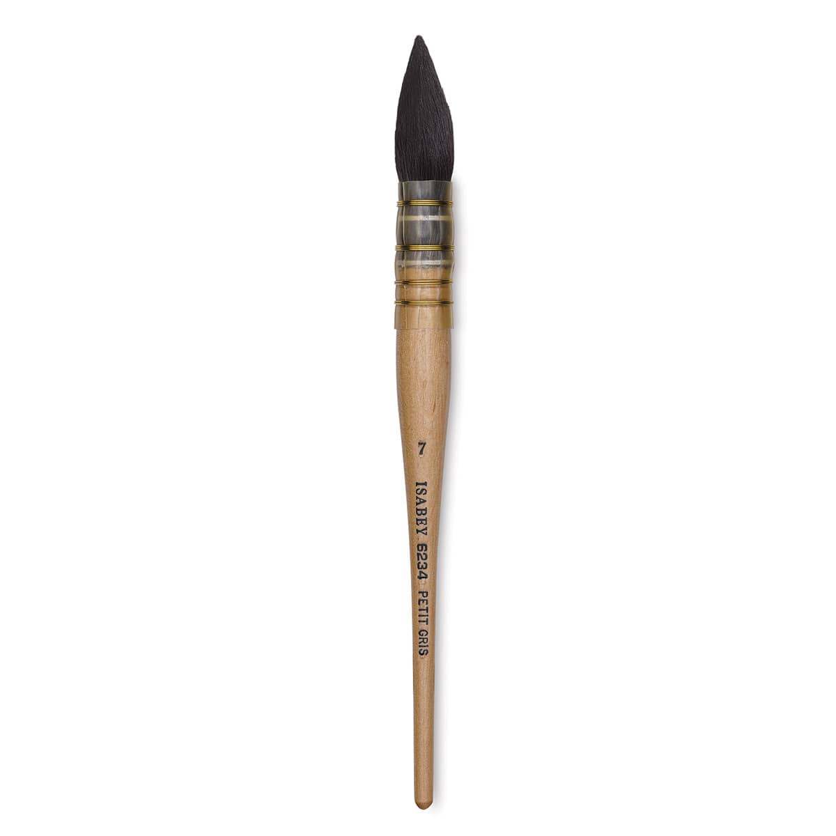Isabey Original Siberian Blue Squirrel Brush - Quill Mop, Short Handle, Size 7