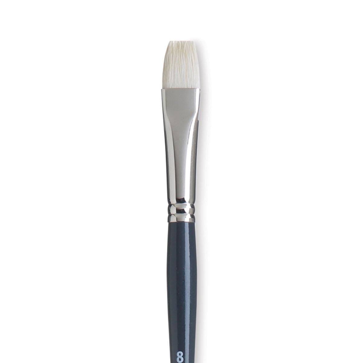 Princeton Snap! Natural Bristle Brush - Bright, Long Handle, Size 8 close up