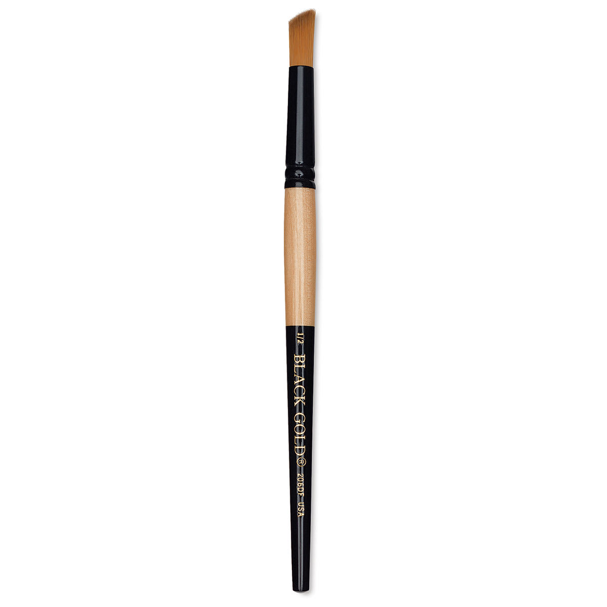 Dynasty Black Gold Brush - Deerfoot, Short Handle, Size 1/2"