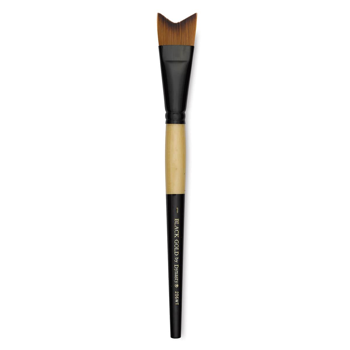 Dynasty Black Gold Brush - Whale's Tail, Short Handle, Size 1"