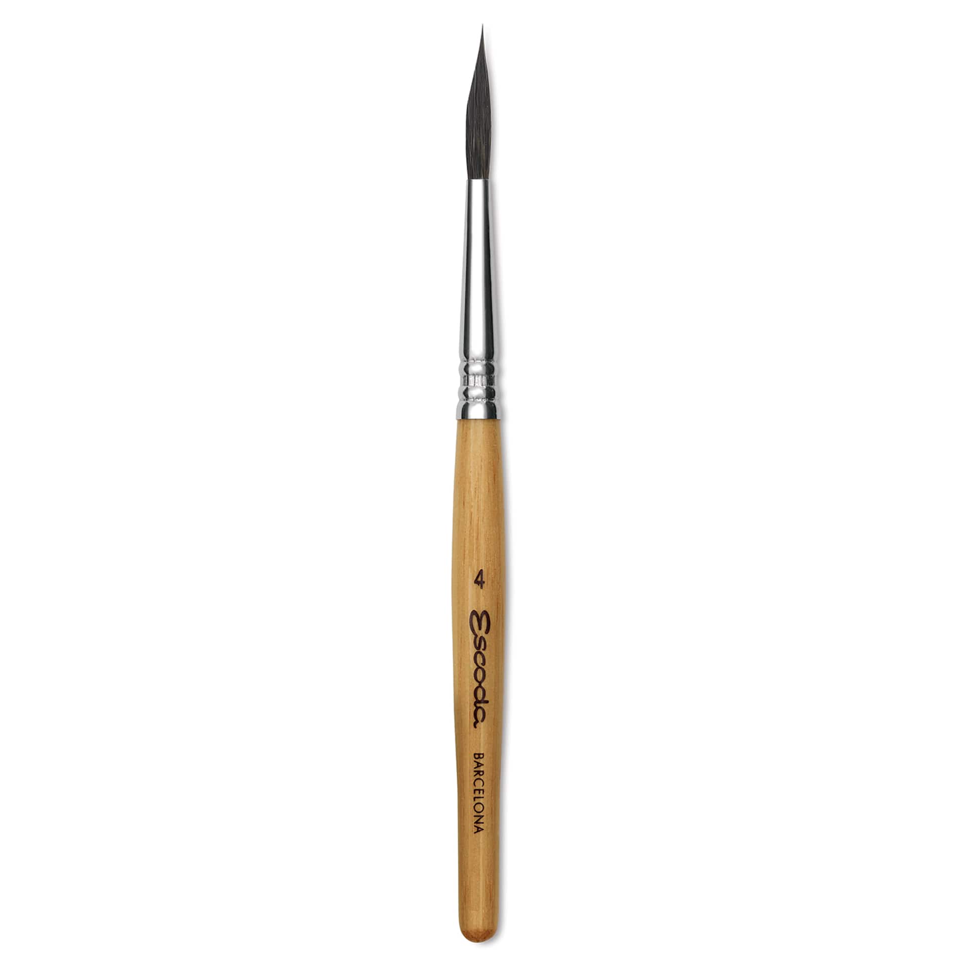 Escoda Squirrel Hair Ceramic Brush - Round Slanting, Size 4