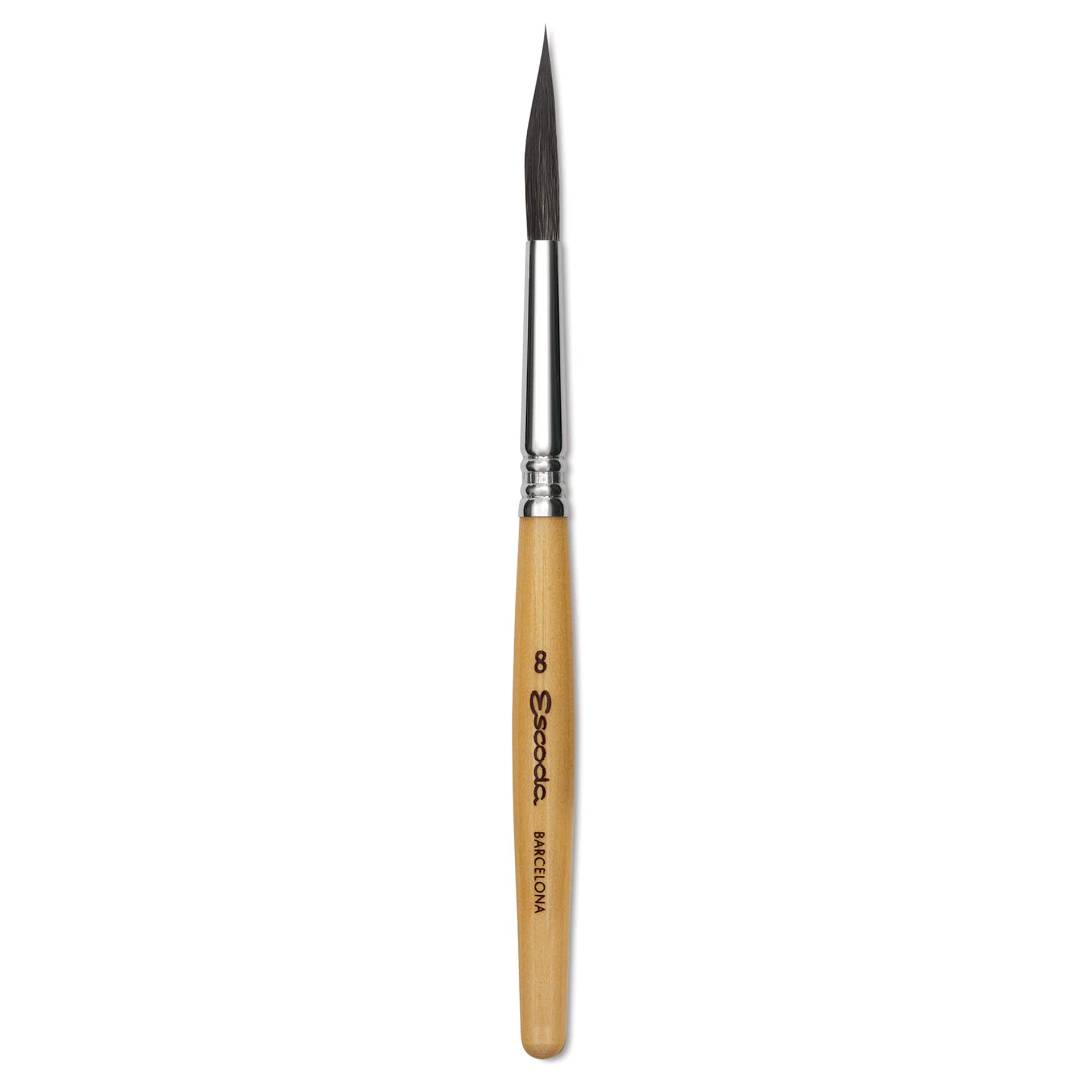 Escoda Squirrel Hair Ceramic Brush - Round Slanting, Size 8