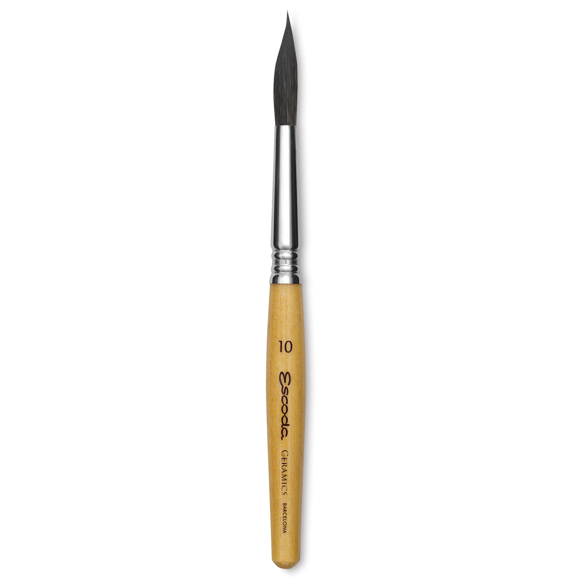 Escoda Squirrel Hair Ceramic Brush - Round Slanting, Size 10