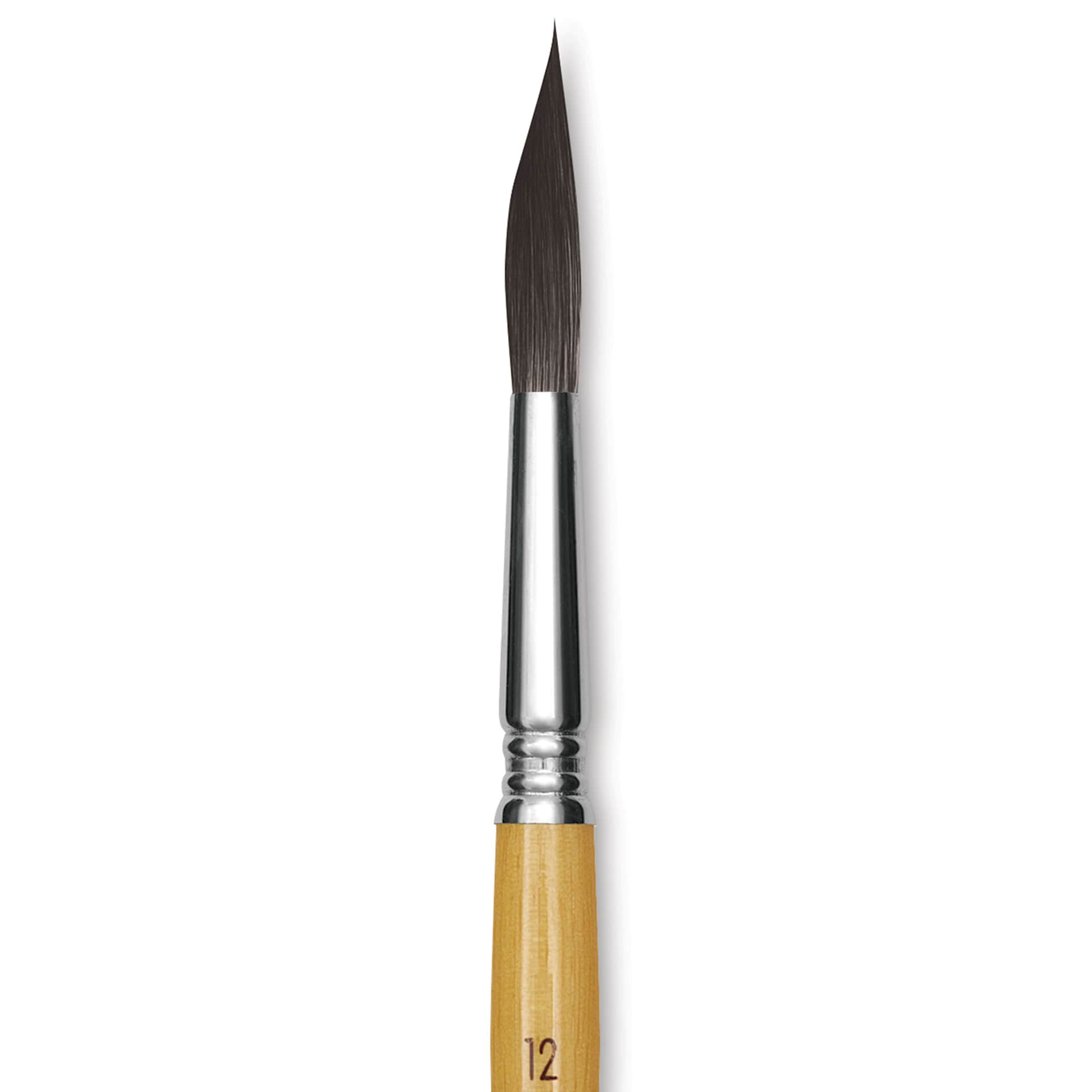 Escoda Squirrel Hair Ceramic Brush - Round Slanting, Size 12 close up