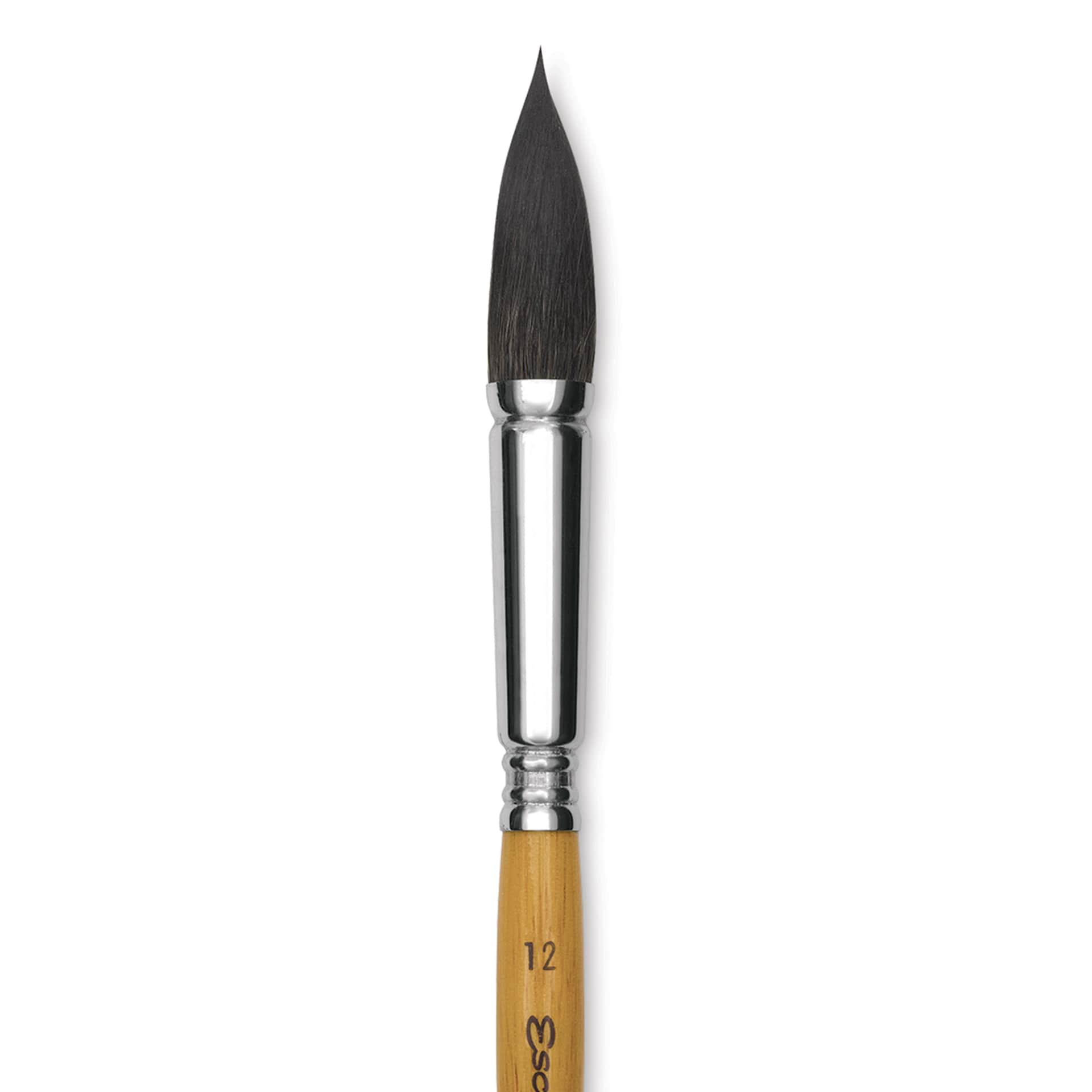Escoda Squirrel Hair Ceramic Brush - Full Body Oval, Size 12 (Close-up of brush)