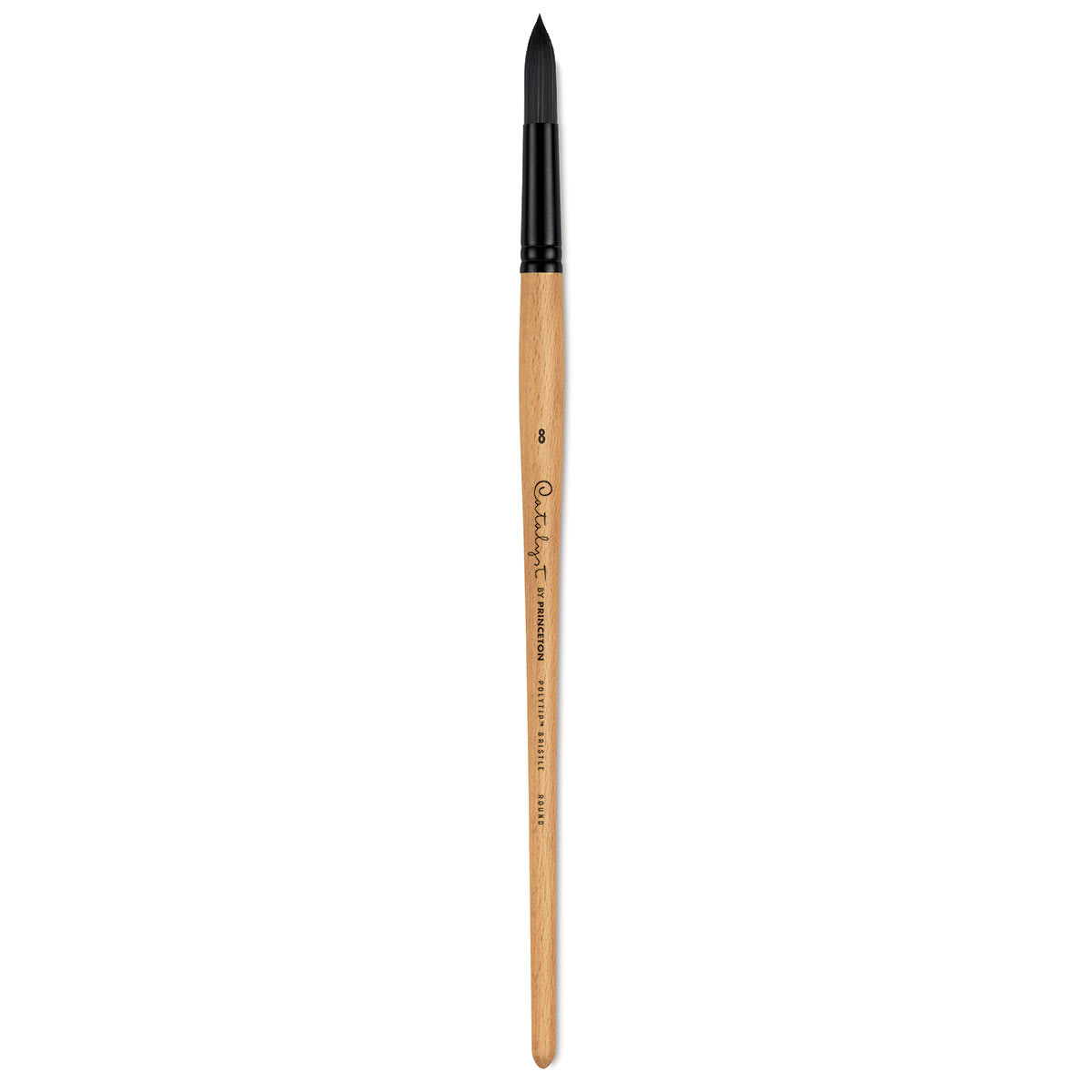 Princeton Catalyst Polytip Bristle Brush - Round, Long Handle, Size 8
