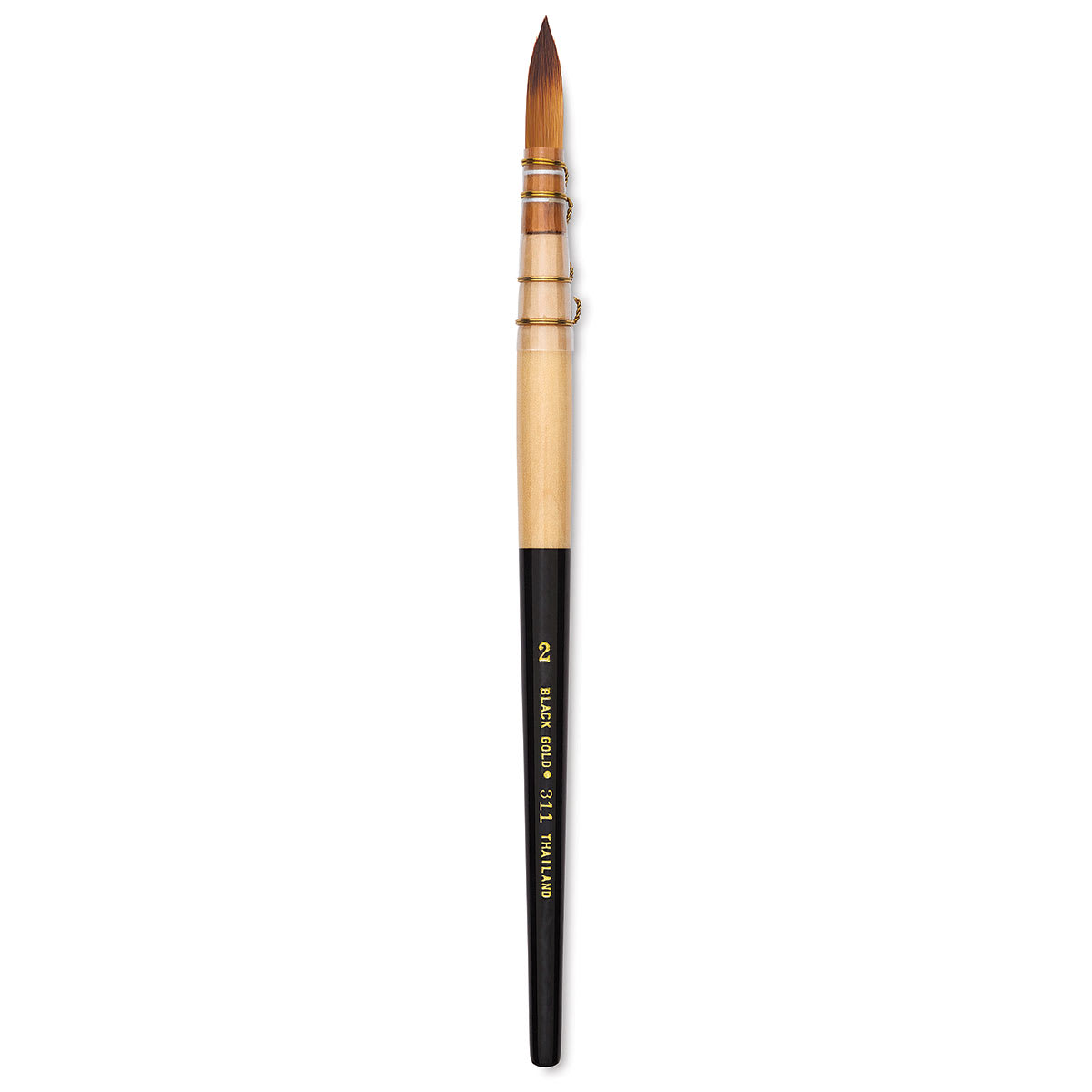 Dynasty Black Gold Short Handle Brush - Quill, Size 2