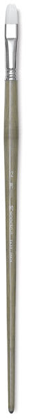 Escoda Perla Toray White Synthetic Brush - Filbert, Long Handle, Size 12