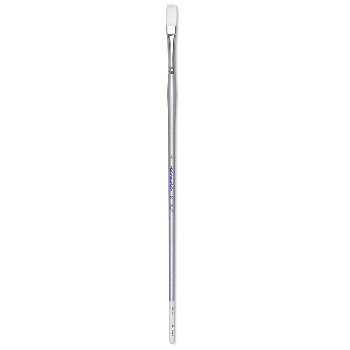 Silver Brush Silverwhite Synthetic Brush - Flat, Long Handle, Size 4