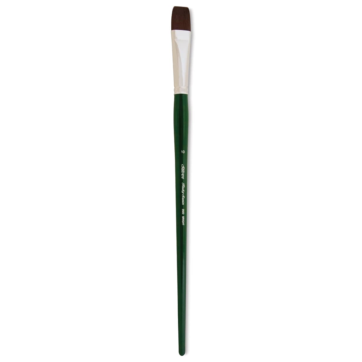 Silver Brush Ruby Satin Synthetic Brush - Bright, Size 10, Long Handle