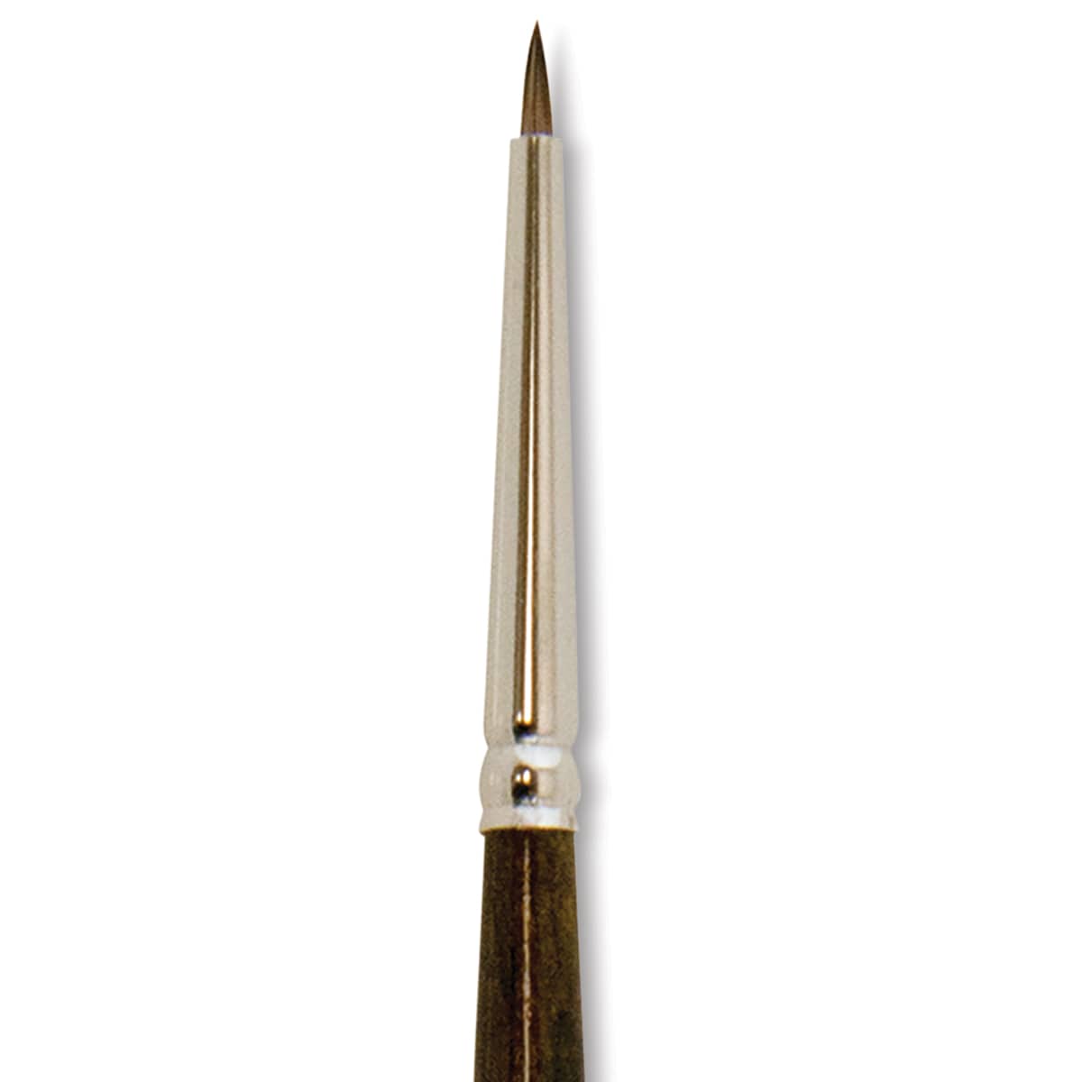 Silver Brush Monza Synthetic Mongoose Artist Brush - Short Round, Size 0 close up