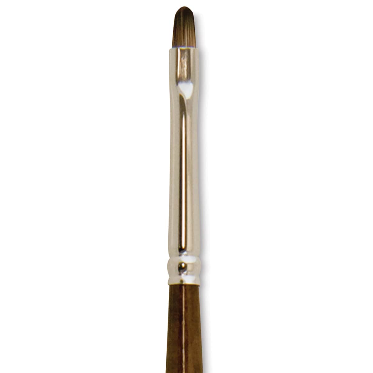 Silver Brush Monza Synthetic Mongoose Artist Brush - Short Filbert, Size 0 close up