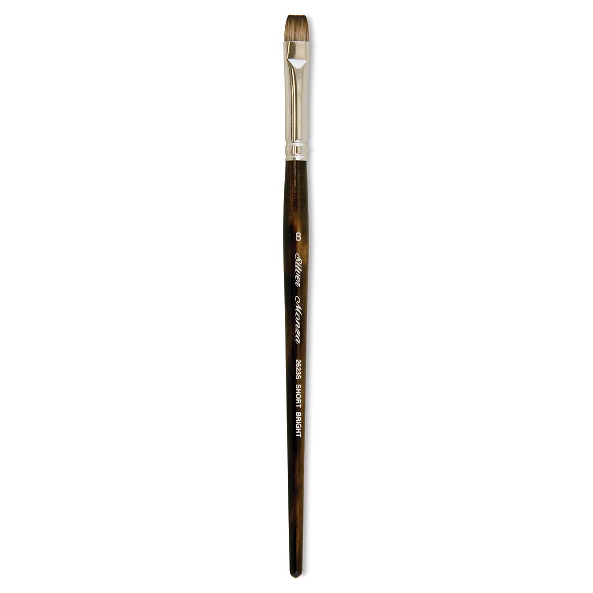 Silver Brush Monza Synthetic Mongoose Artist Brush - Short Bright, Size 8