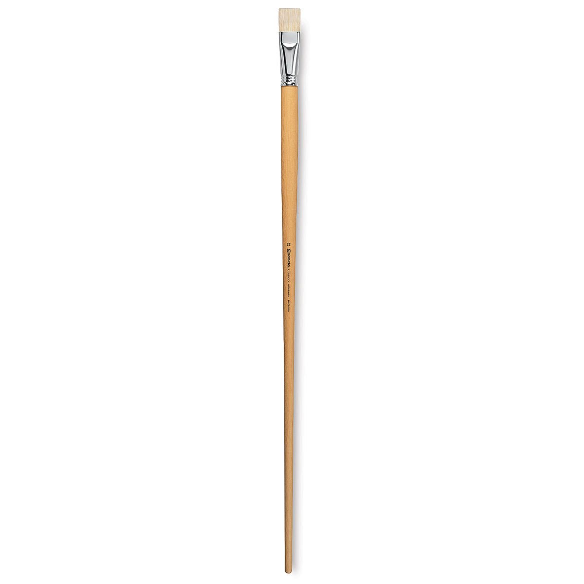 Escoda Clasico Chungking White Bristle Brush - Bright, Extra Long Handle, Size 22