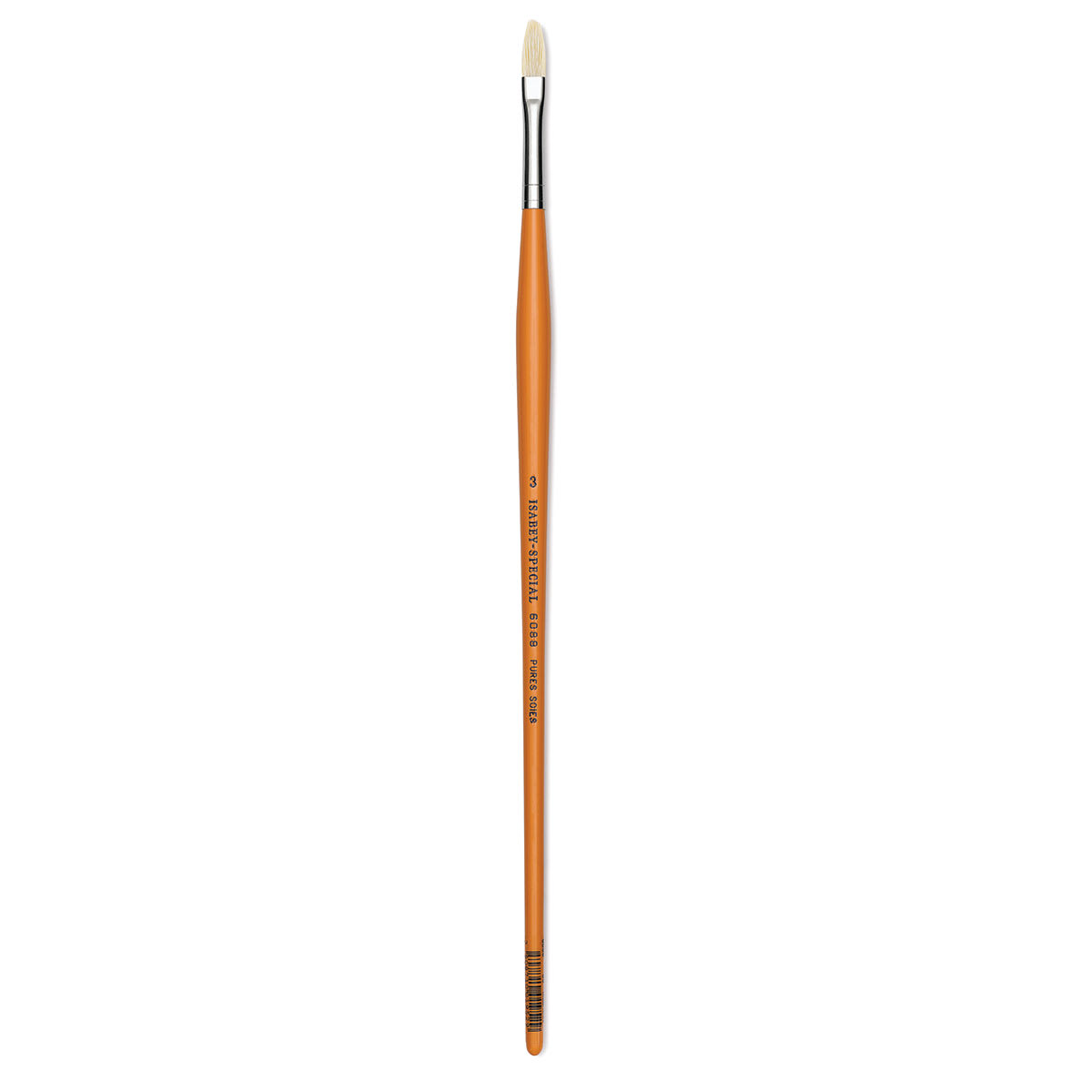 Isabey Chungking Interlocking Bristle Brush - Filbert, Long Handle, Size 3