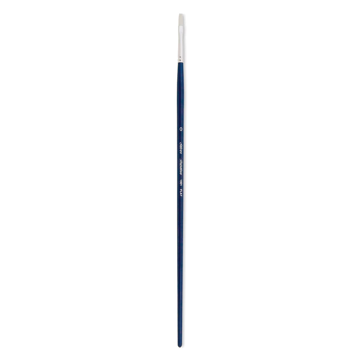 Silver Brush Bristlon Stiff White Synthetic Brush - Flat, Size 0