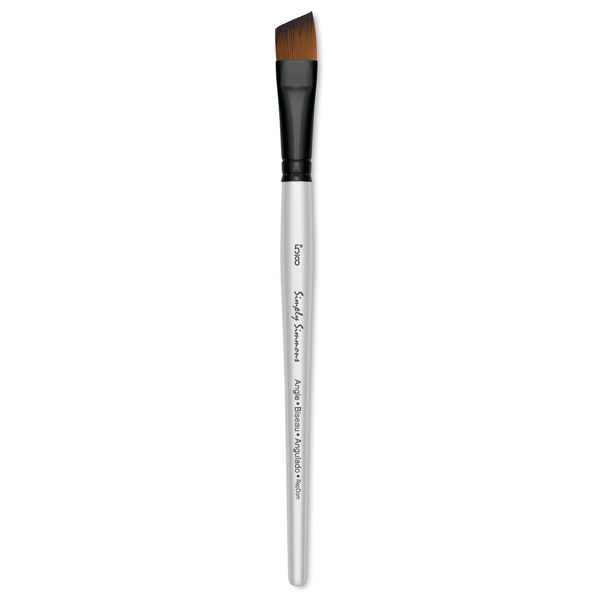 Robert Simmons Simply Simmons Synthetic Brush - Angle Shader, Short Handle, Size 5/8"