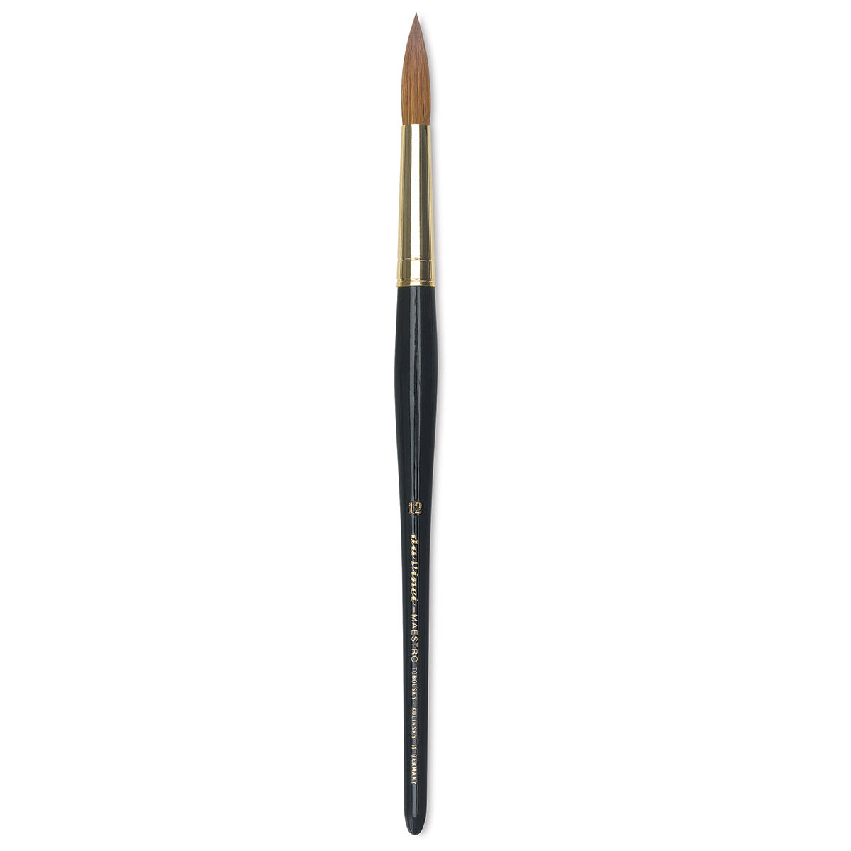 Da Vinci Maestro Kolinsky Brush - Full Belly Round, Short Handle, Size 12