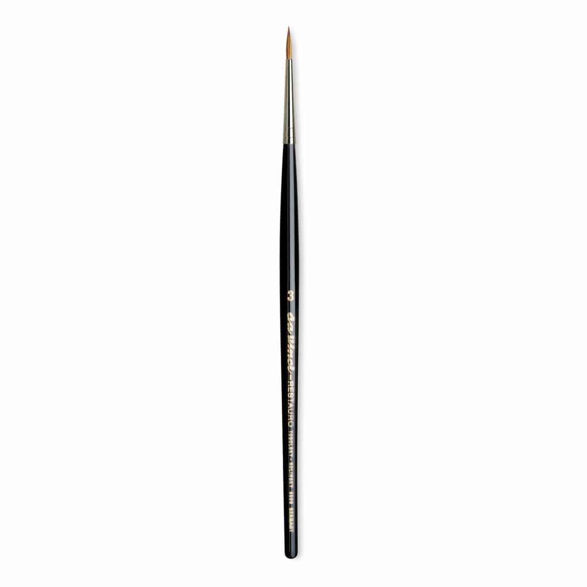 Da Vinci Maestro Kolinsky Brush - Restauro Retouch, Short Handle, Size 3