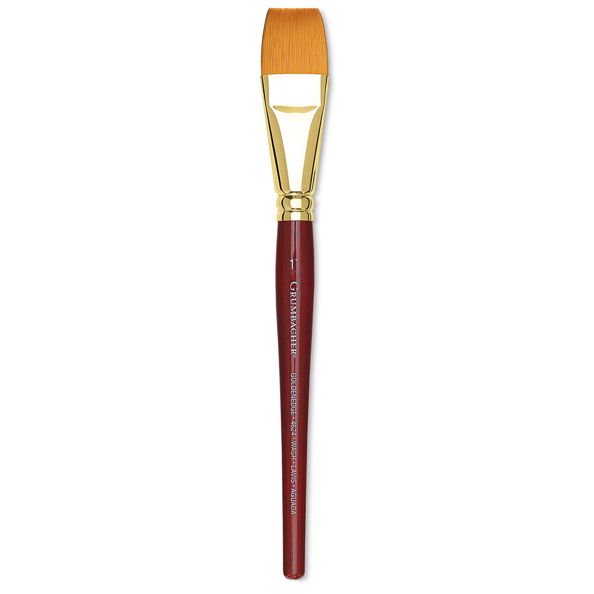 Grumbacher Goldenedge Brush - Wash, Short Handle, Size 1"