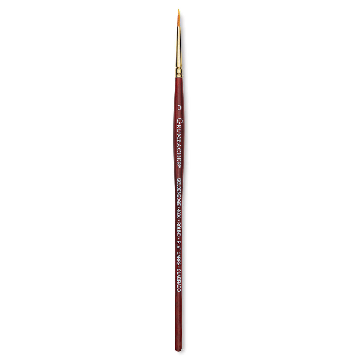 Grumbacher Goldenedge Brush - Round, Short Handle, Size 0