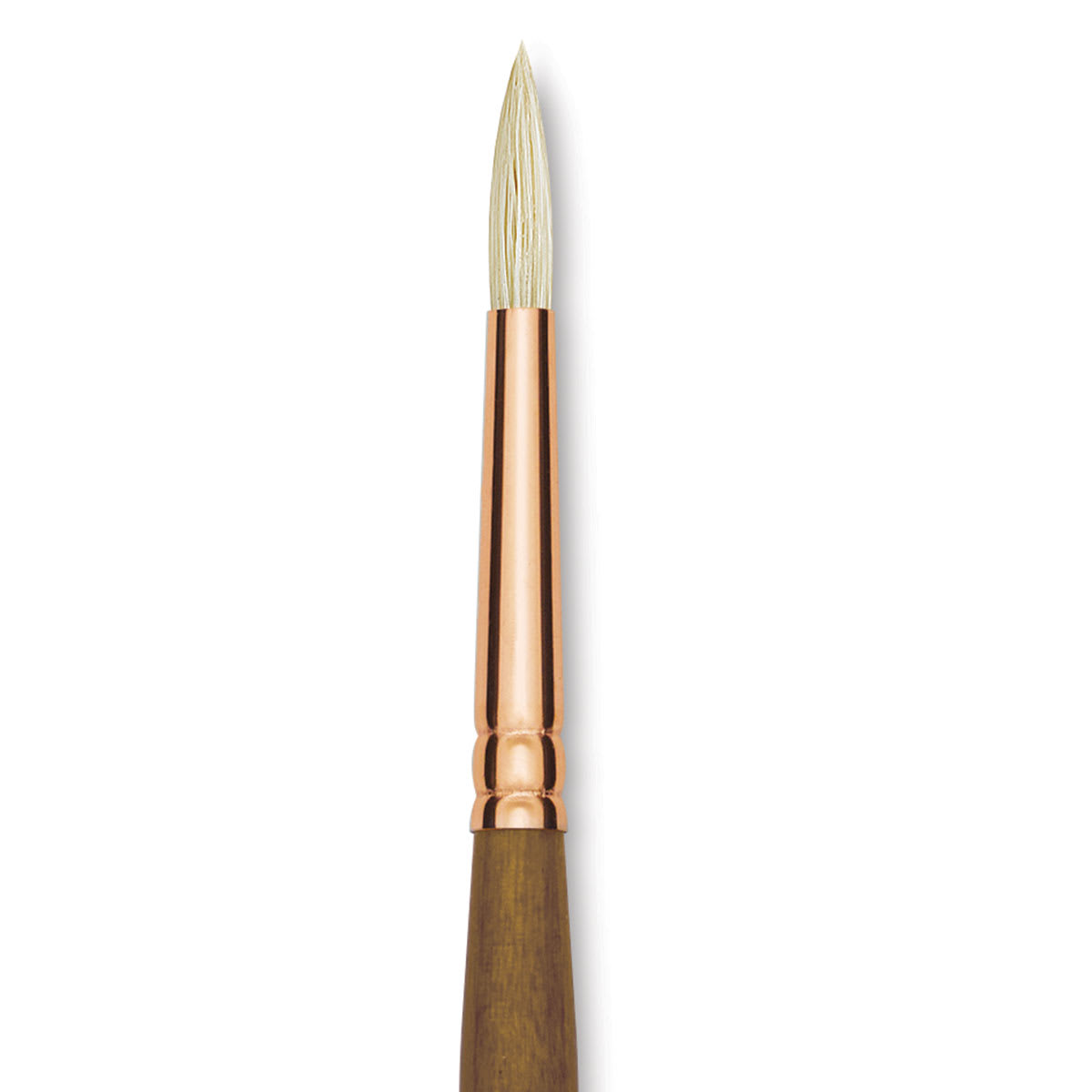 Princeton Best Natural Bristle Brush - Round, Long Handle, Size 4 close up