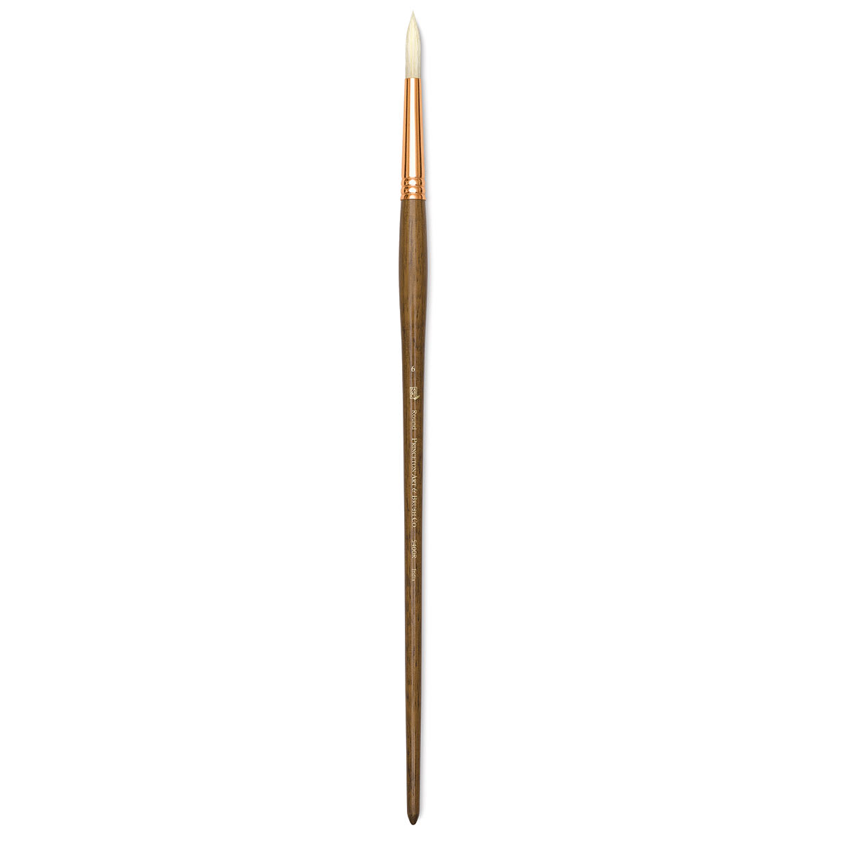 Princeton Best Natural Bristle Brush - Round, Long Handle, Size 6