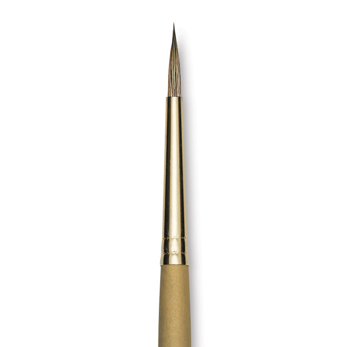 Princeton Synthetic Mongoose Brush - Round, Long Handle, Size 4 close up
