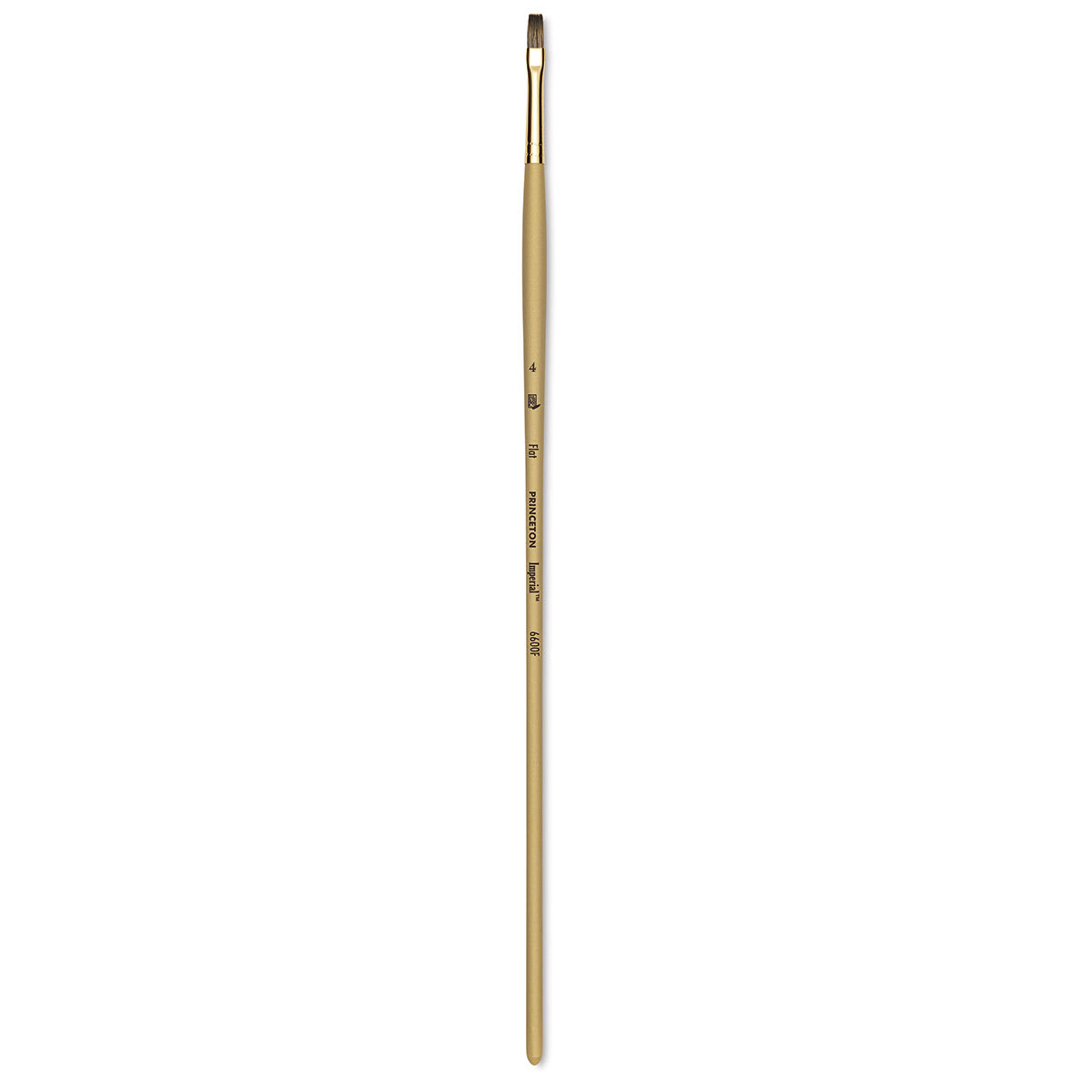 Princeton Synthetic Mongoose Brush - Flat, Long Handle, Size 4