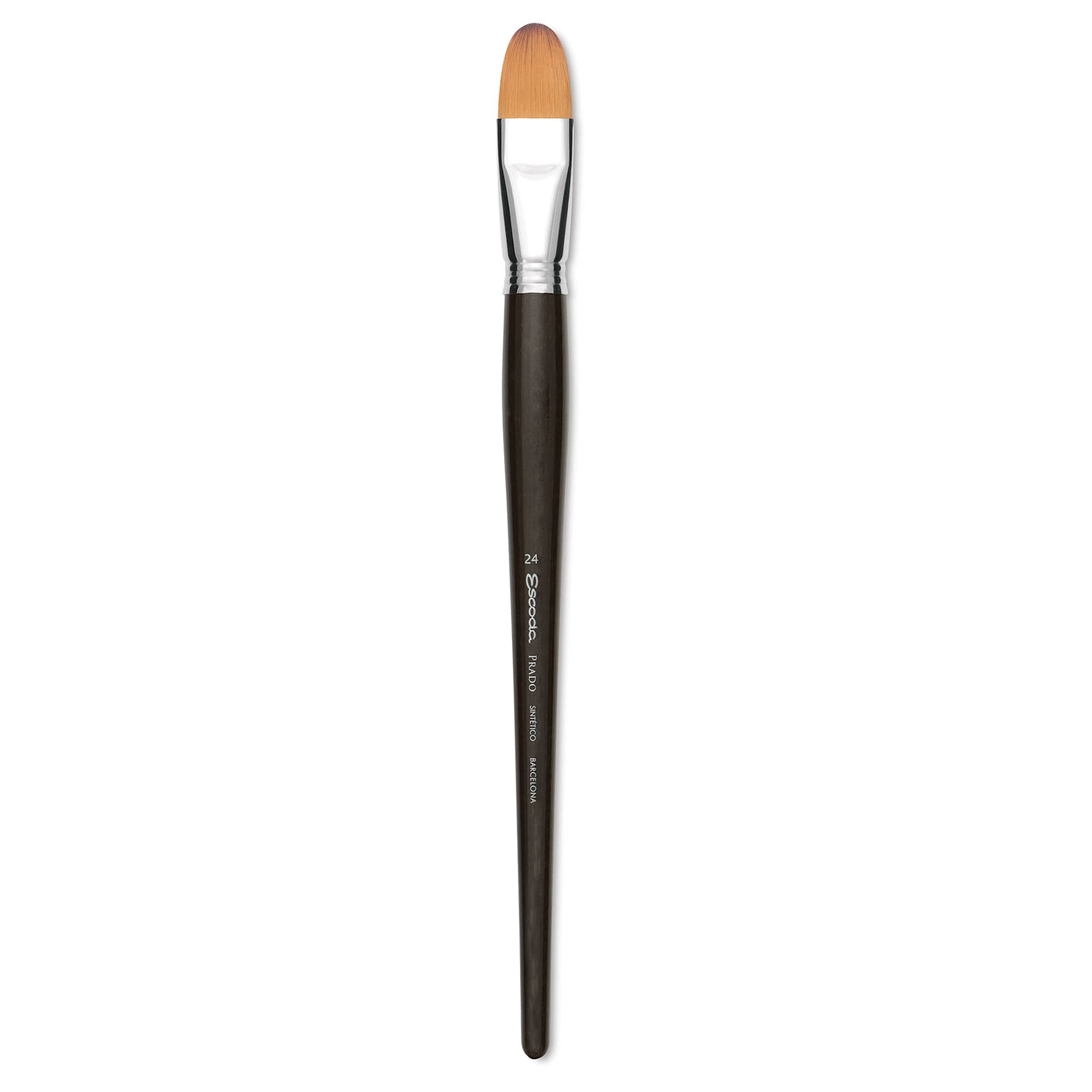 Escoda Prado Tame Synthetic Brush - Bright, Long Handle, Size 24