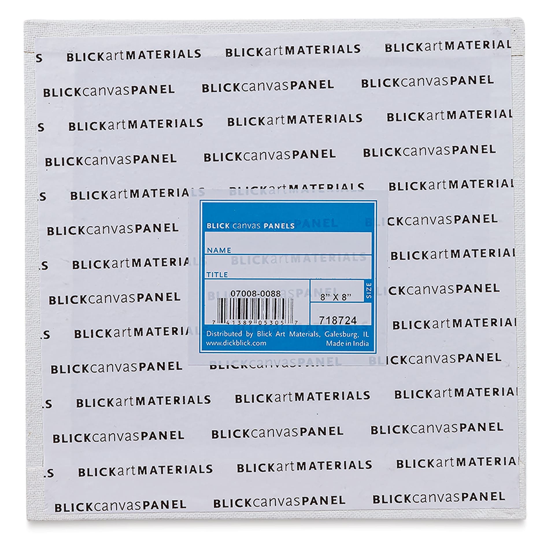 Blick Studio Cotton Canvas Panel - 8" x 8" back