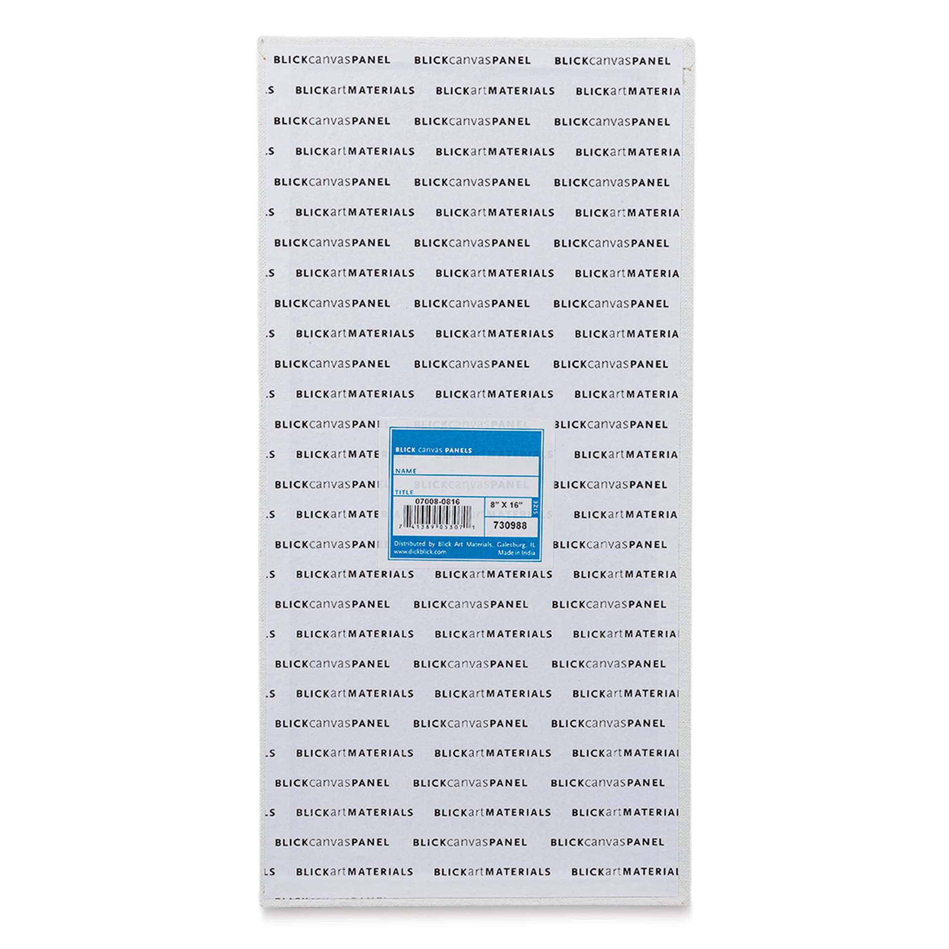 Blick Studio Cotton Canvas Panel - 8" x 16" back