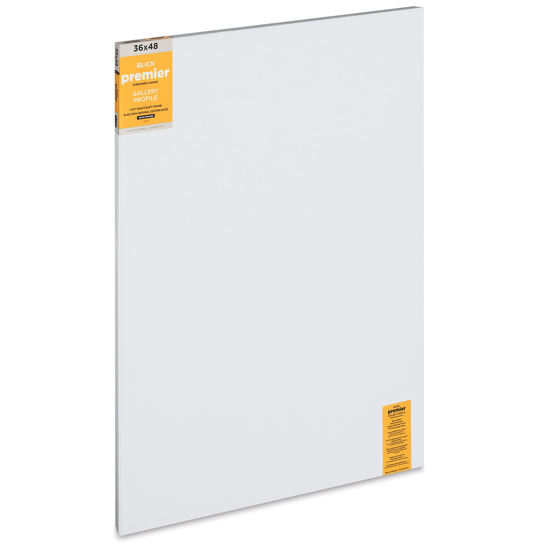 Blick Premier Stretched Cotton Canvas - Gallery Profile, Back-Stapled, 36" x 48"