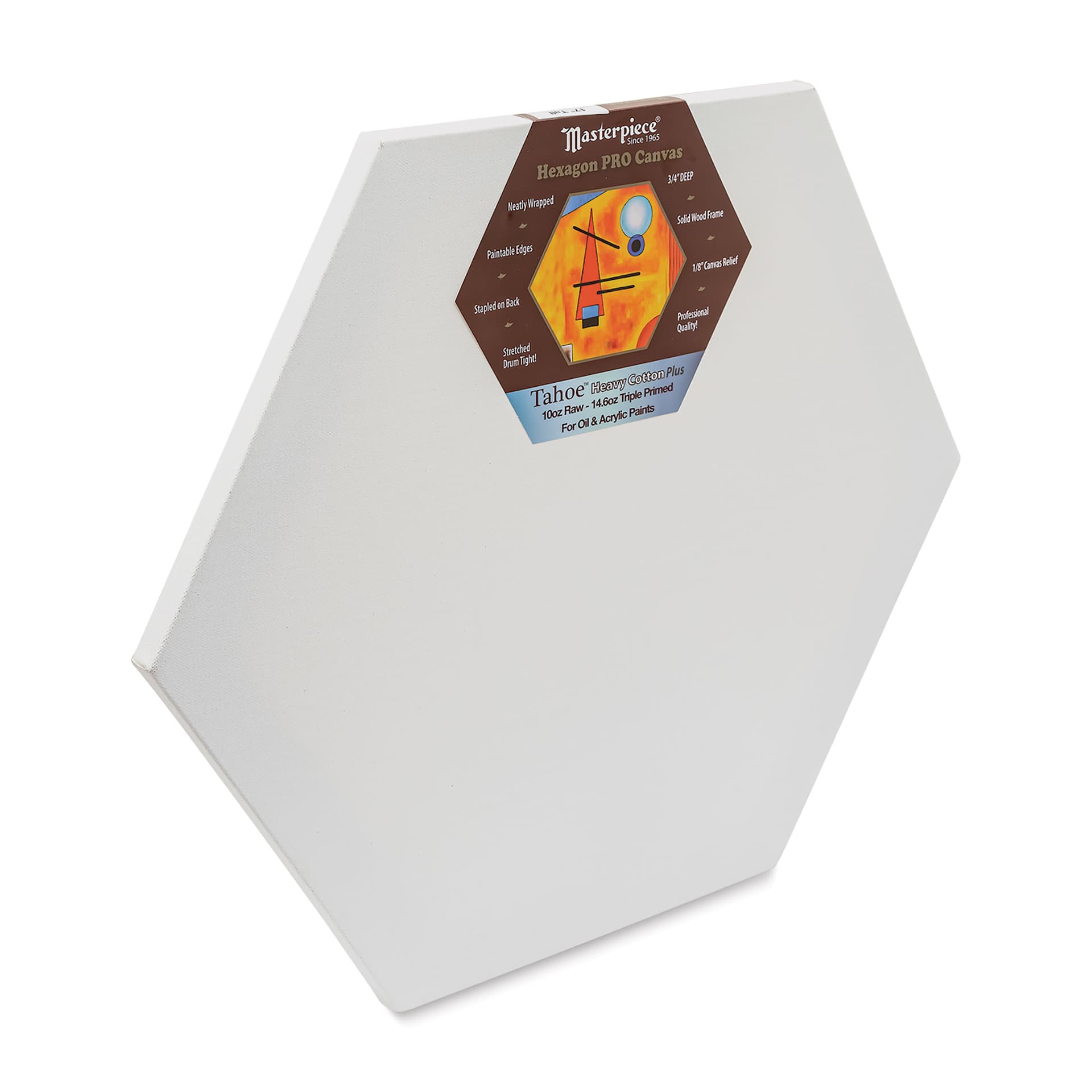 Masterpiece Tahoe Cotton Canvas Shape - Hexagon, 17" angled front view