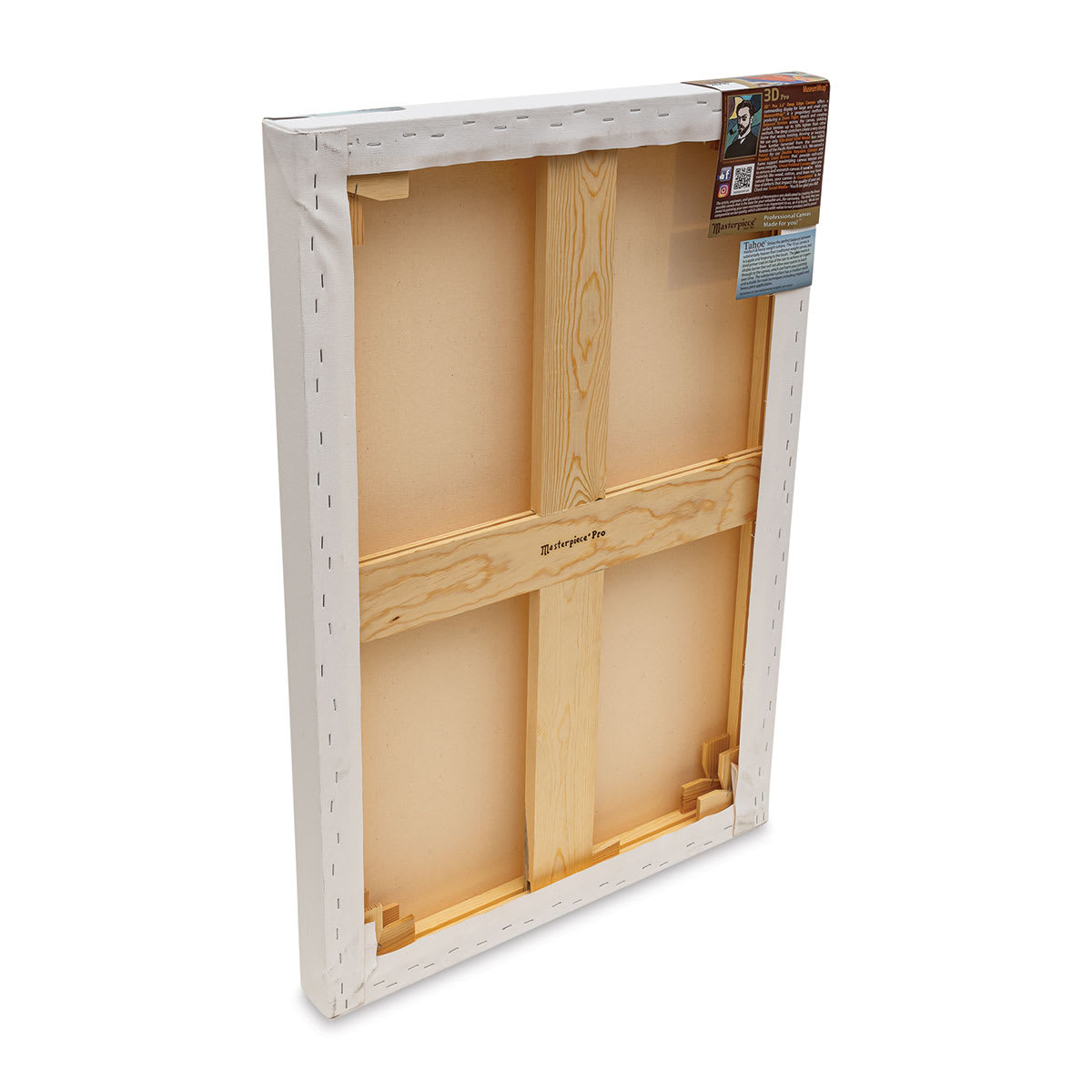 Masterpiece Tahoe Cotton Canvas - 24" x 36", 2-1/2" Profile, Acrylic Primed back side view
