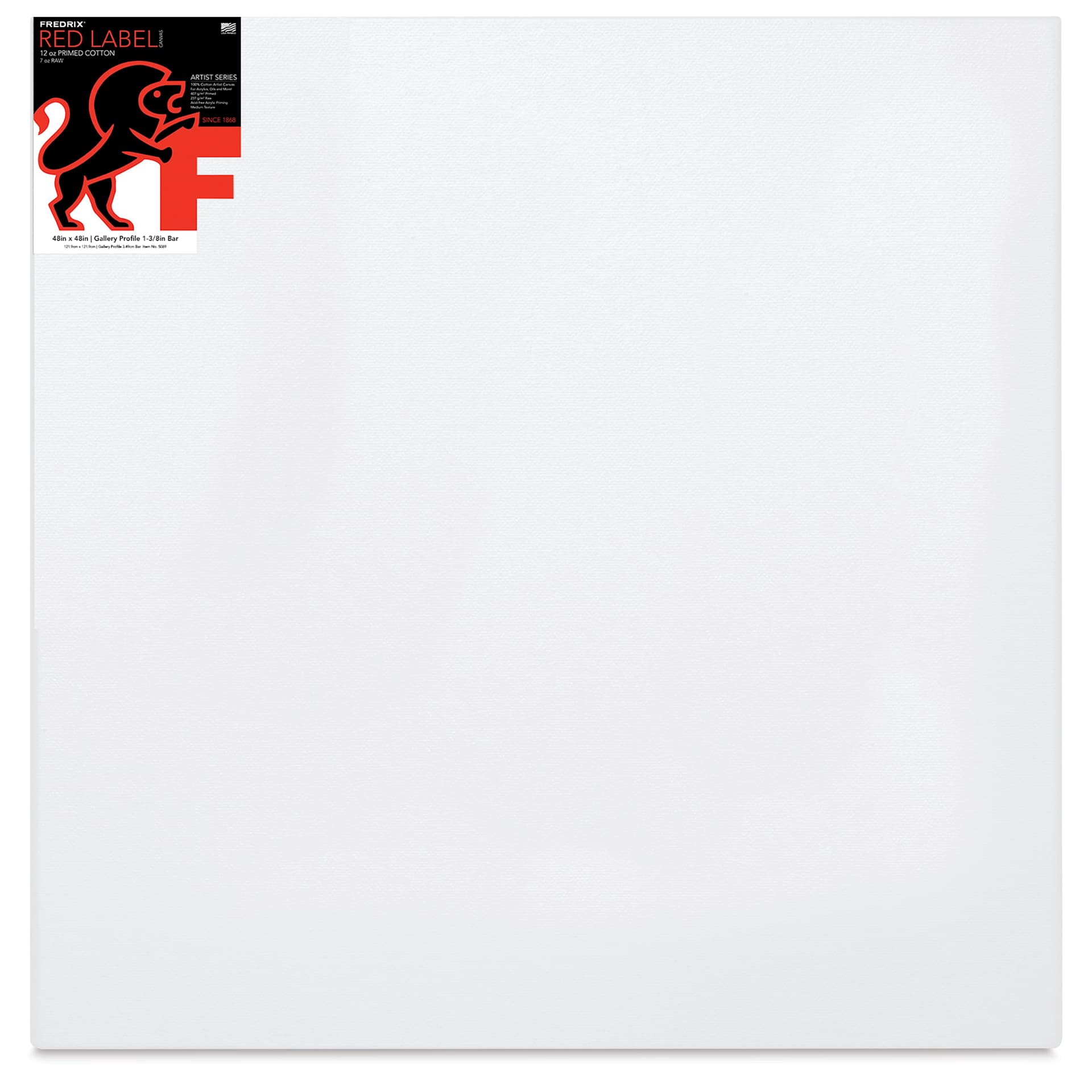 Fredrix Profile Cotton Canvas - 48" x 48", Gallerywrap