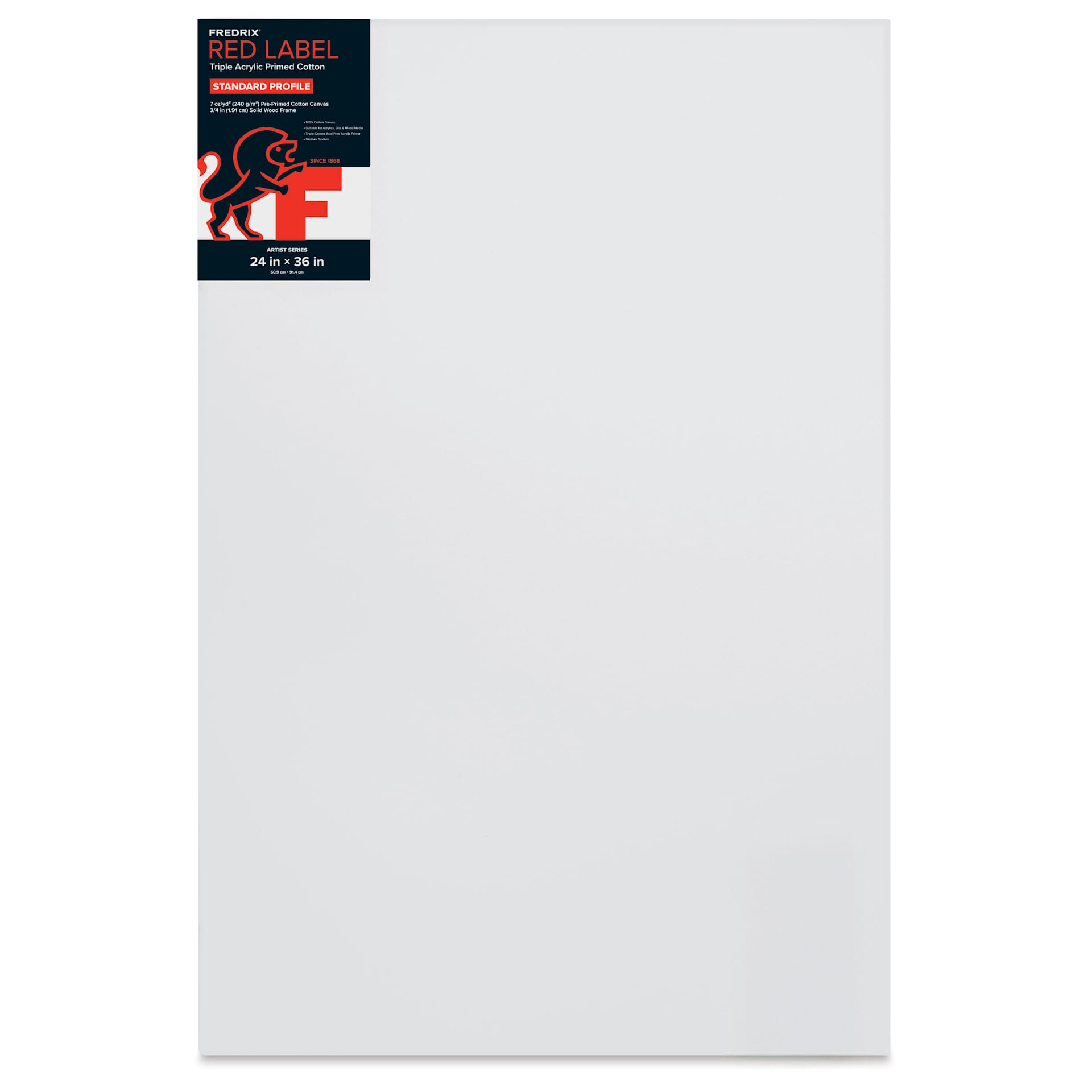 Fredrix Red Label Cotton Canvas - 24" x 36", 3/4" Profile
