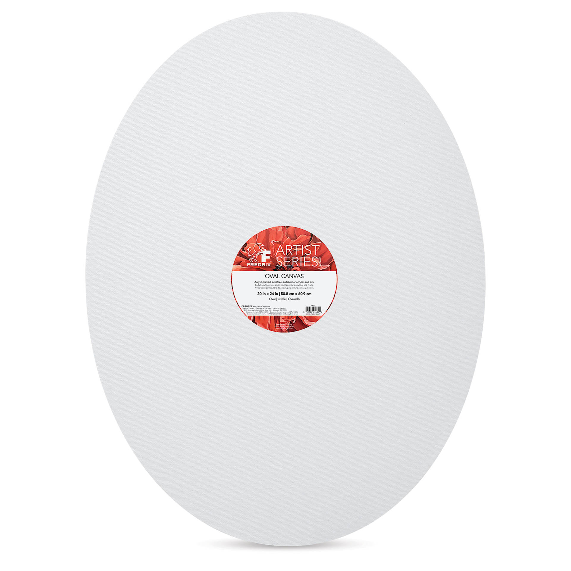Fredrix Profile Cotton Canvas - 20" x 24", Oval
