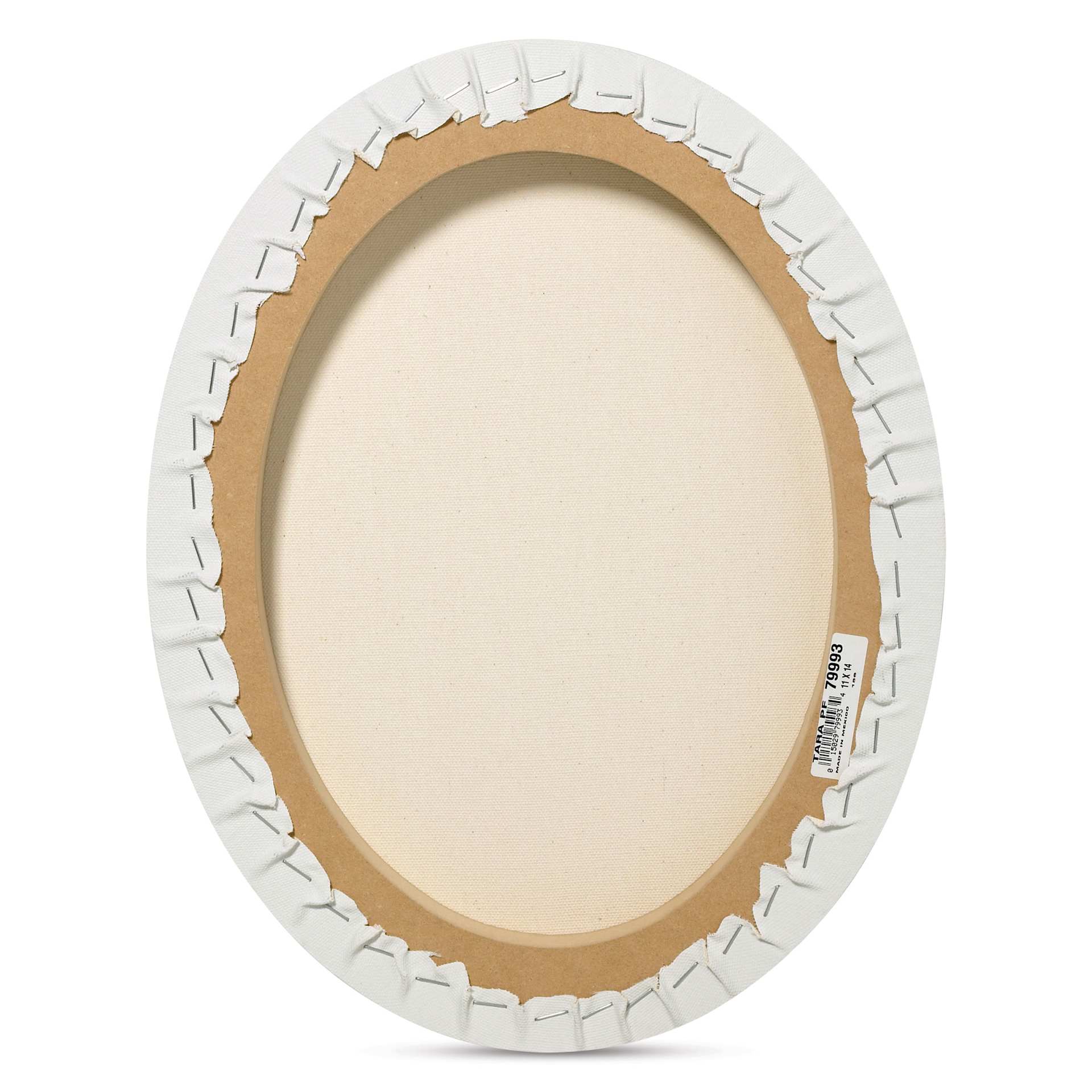 Fredrix Convexo Canvas - 11" x 14", Oval, back of canvas