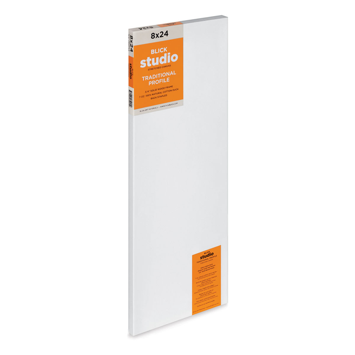 Blick Studio Stretched Cotton Canvas - Traditional Profile, 8" x 24" (side view)