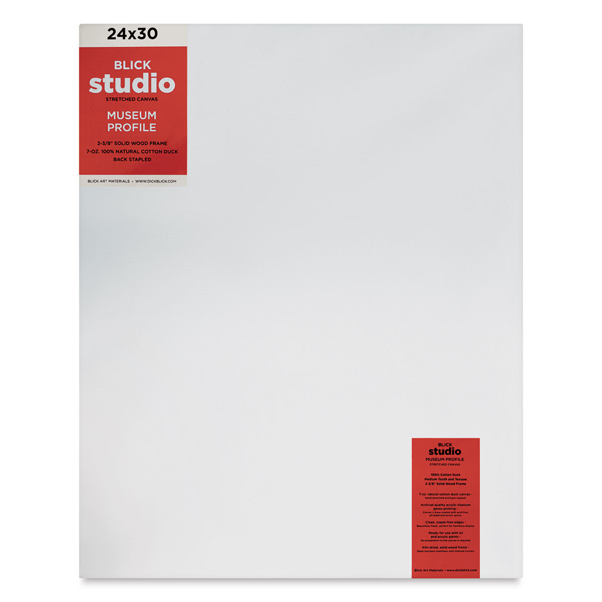 Blick Studio Stretched Cotton Canvas - Museum Profile, 24" x 30" (front)