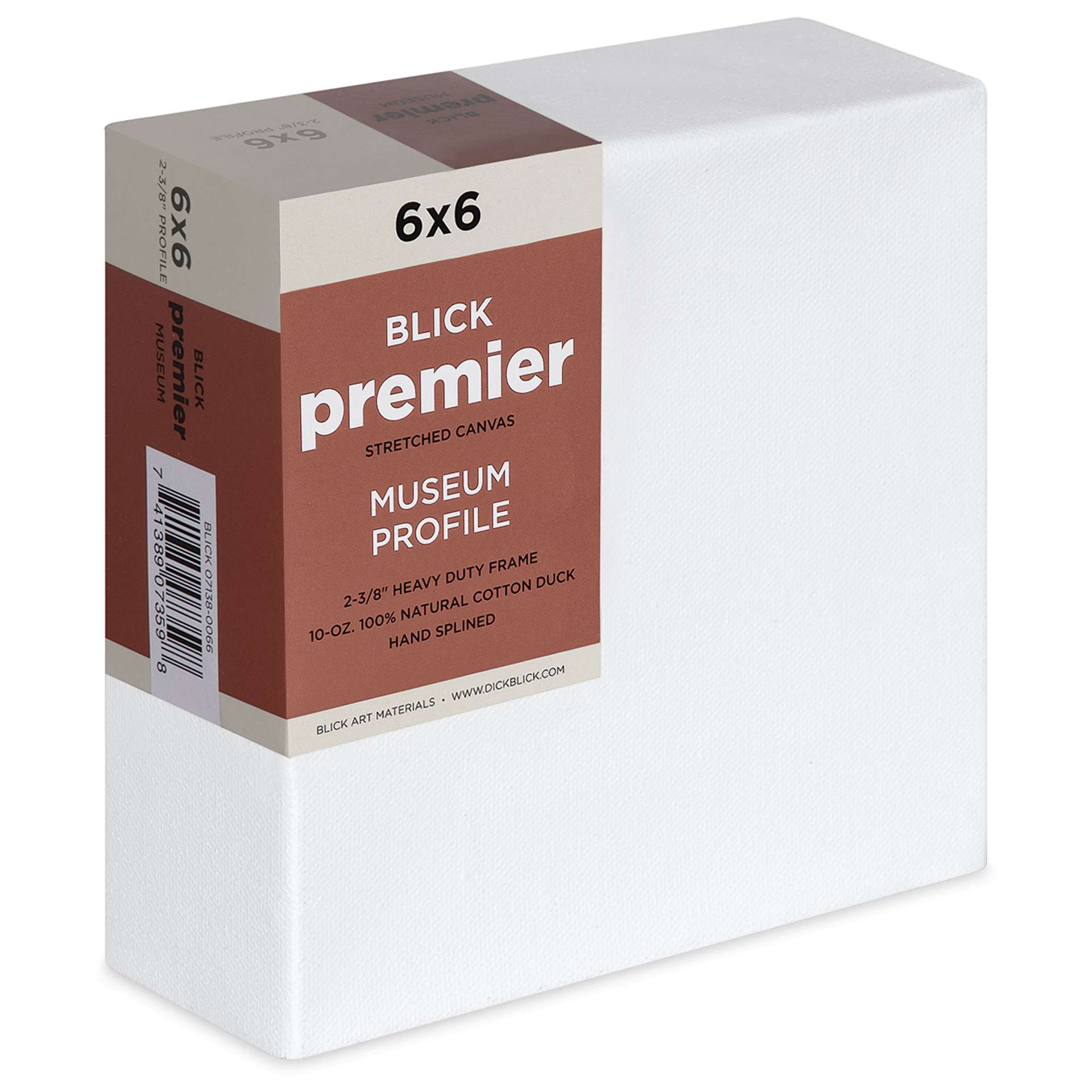 Blick Premier Stretched Cotton Canvas - Museum Profile, Splined, 6" x 6"