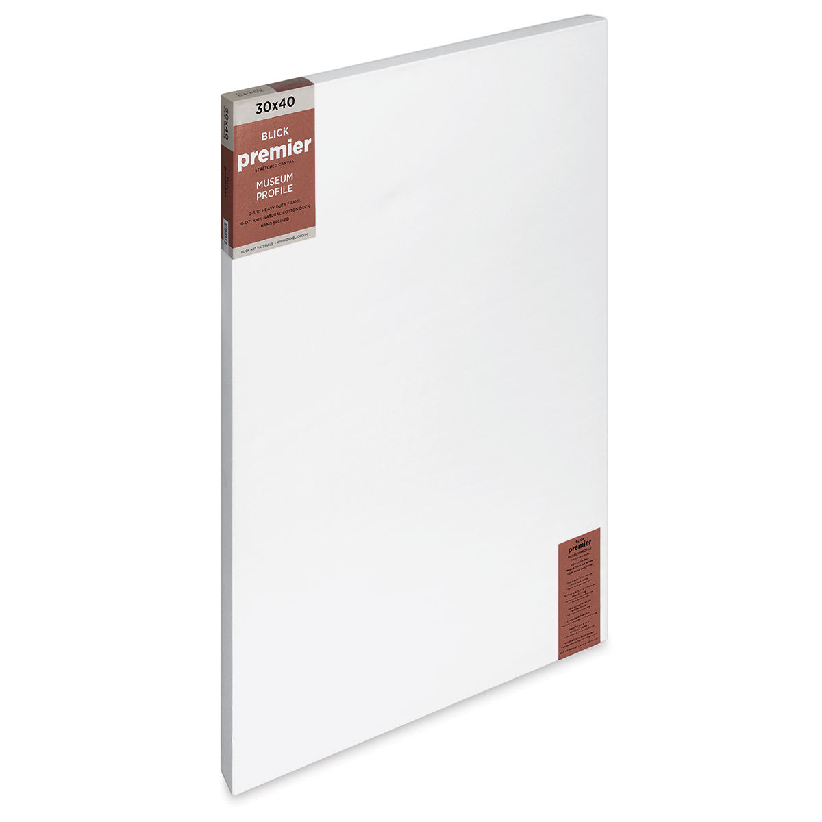 Blick Premier Stretched Cotton Canvas - Museum Profile, Splined, 30" x 40" (side view)