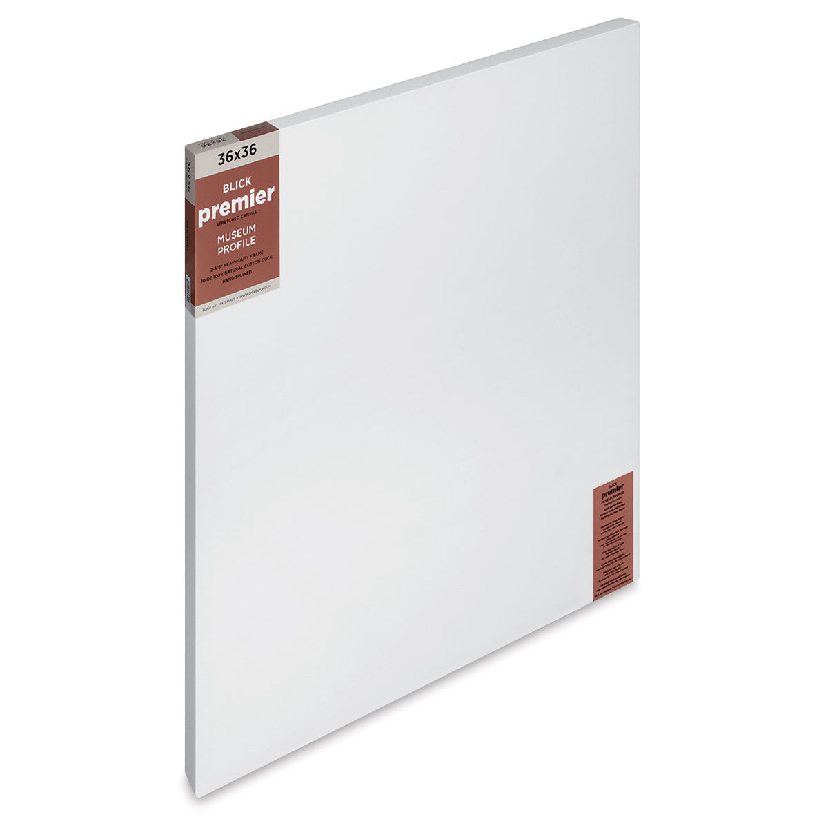 Blick Premier Stretched Cotton Canvas - Museum Profile, Splined, 36" x 36" (side view)