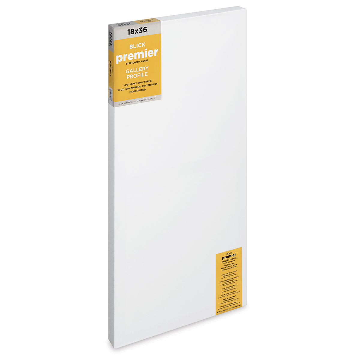 Blick Premier Stretched Cotton Canvas - Gallery Profile, Splined, 18" x 36" side view