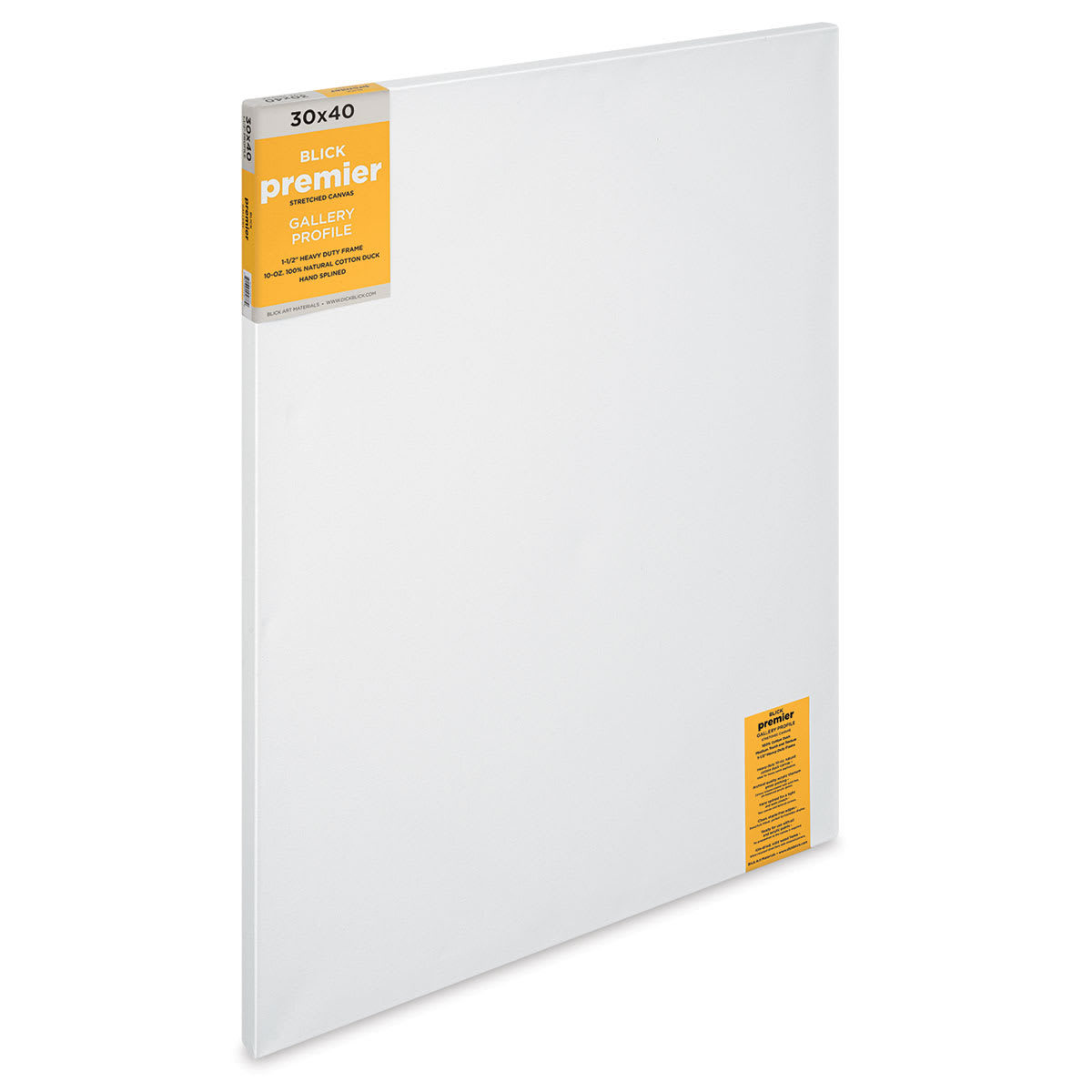 Blick Premier Stretched Cotton Canvas - Gallery Profile, Splined, 30" x 40" (side view)