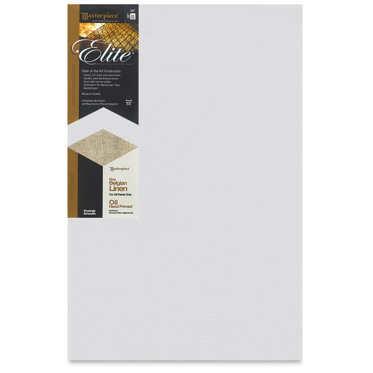 Masterpiece Elite Portrait Smooth Canvas - 24" x 30", Oil Primed
