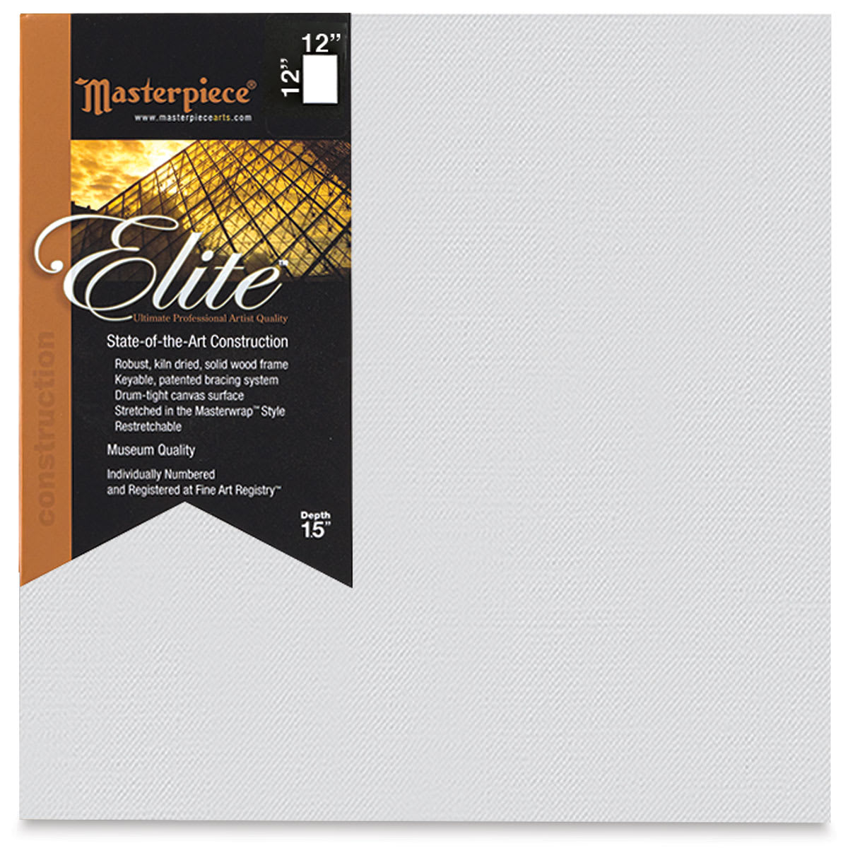 Masterpiece Elite Heavyweight Canvas - 12" x 12", Oil Primed