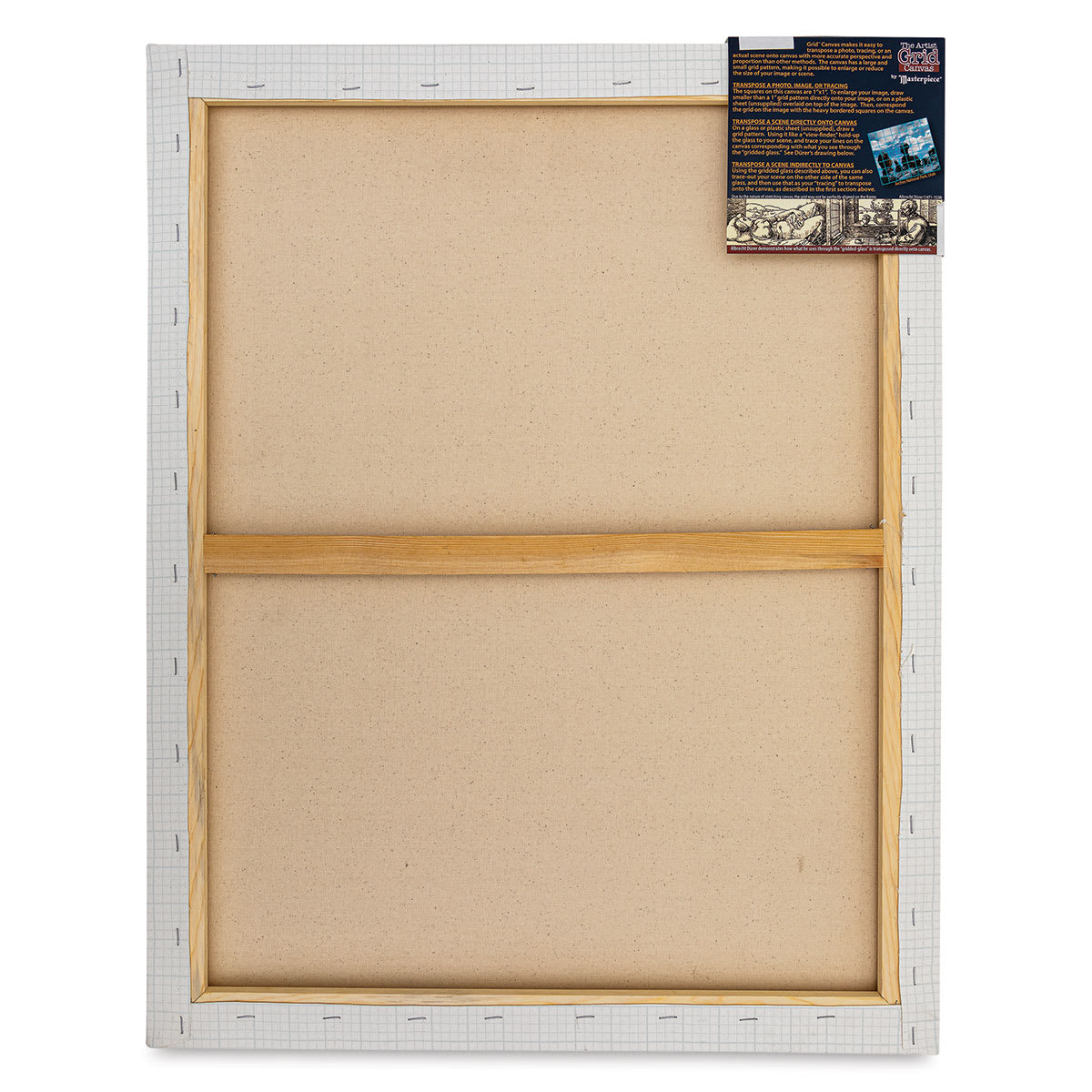 The Artist Grid 3/4" Profile Cotton Canvas - 22" x 28" back